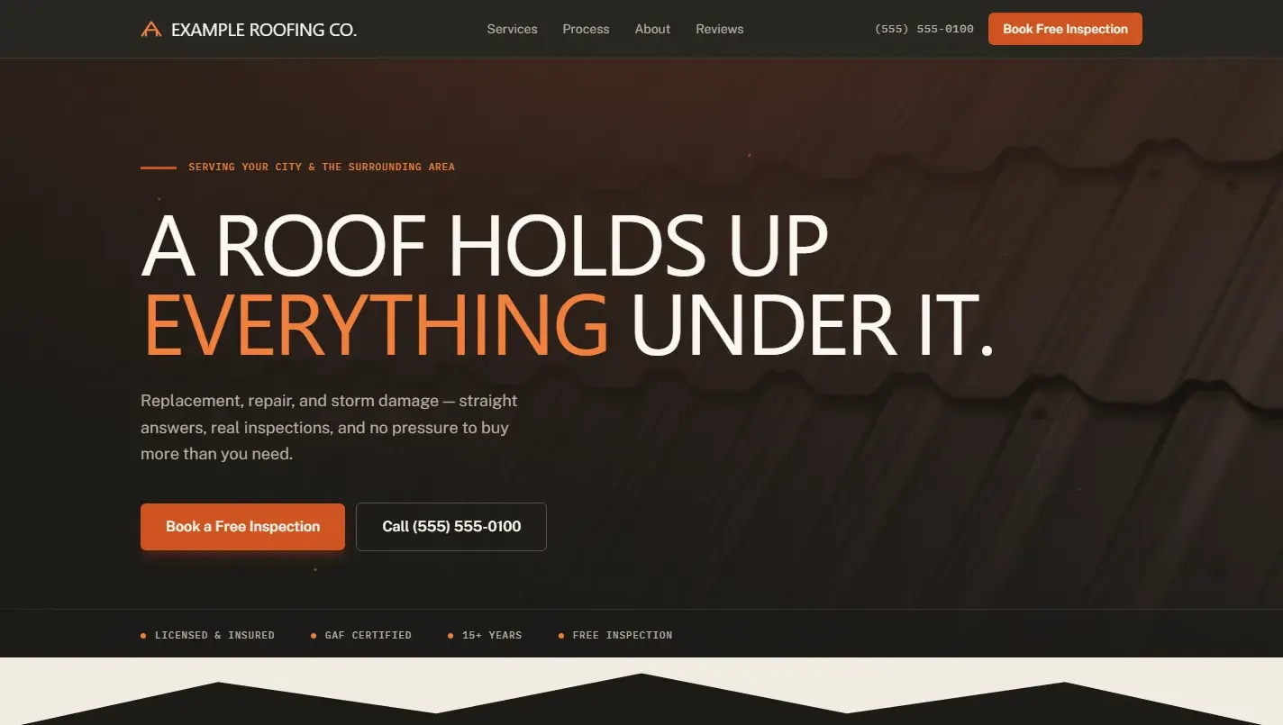 Website built by the studio